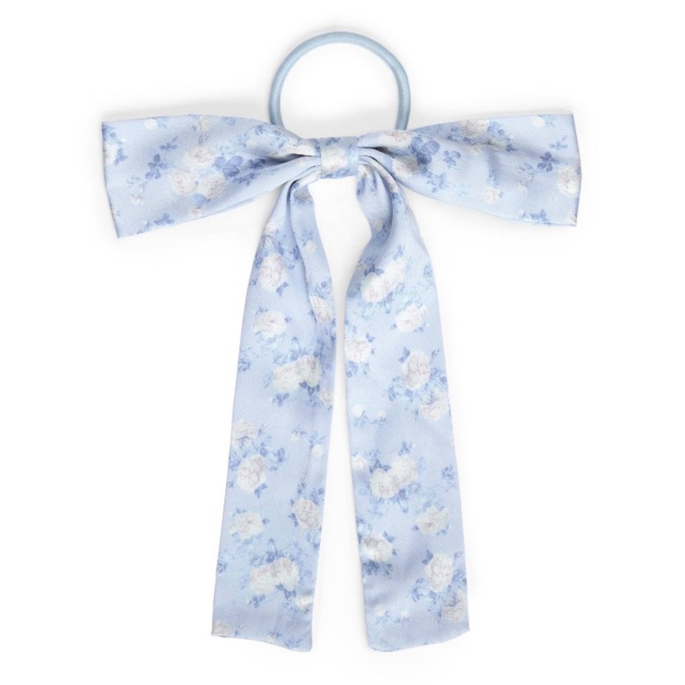 Goody x LoveShackFancy Blue Floral Bow Elastic - Picture 3 of 12